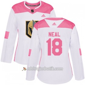 Dame Ishockey Vegas Golden Knights Tröja James Neal 18 Adidas 2017-2018 Vit Rosa Fashion Authentic